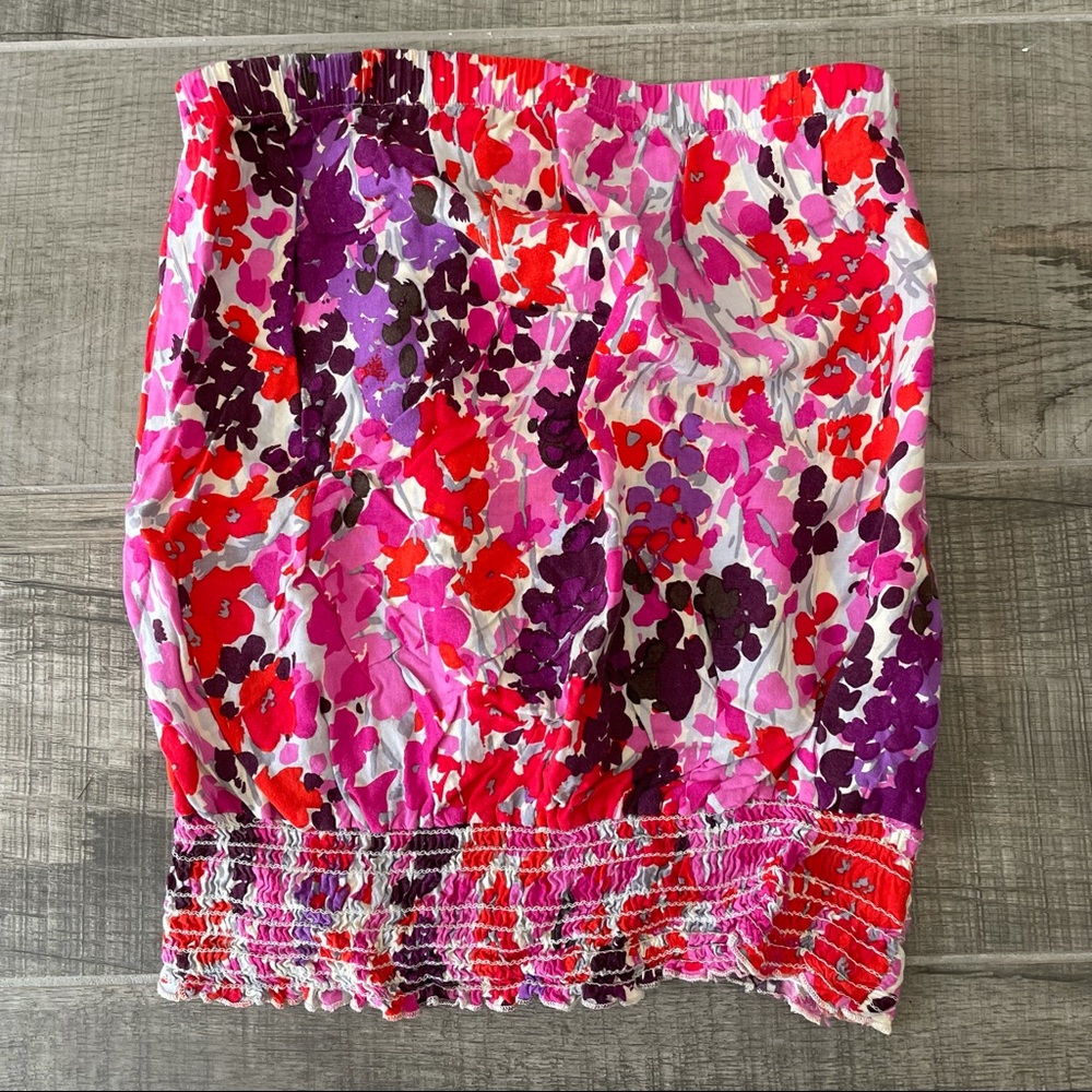 Lily White strapless floral tube top size small